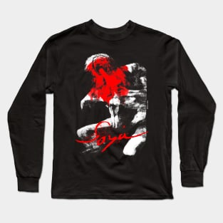 Saturn devouring his son (Splatter vesion) Long Sleeve T-Shirt